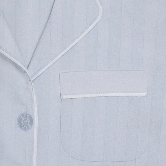 NWT KIP 100% Turkish Cotton Nightshirt // Mist Blue (Large) - Picture 3 of 4